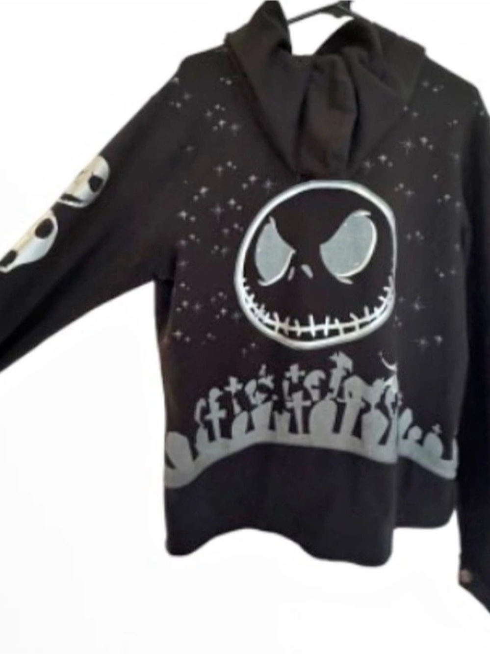 Disney The Nightmare Before Christmas Jack Skellington Moto Jacket Black & Gray